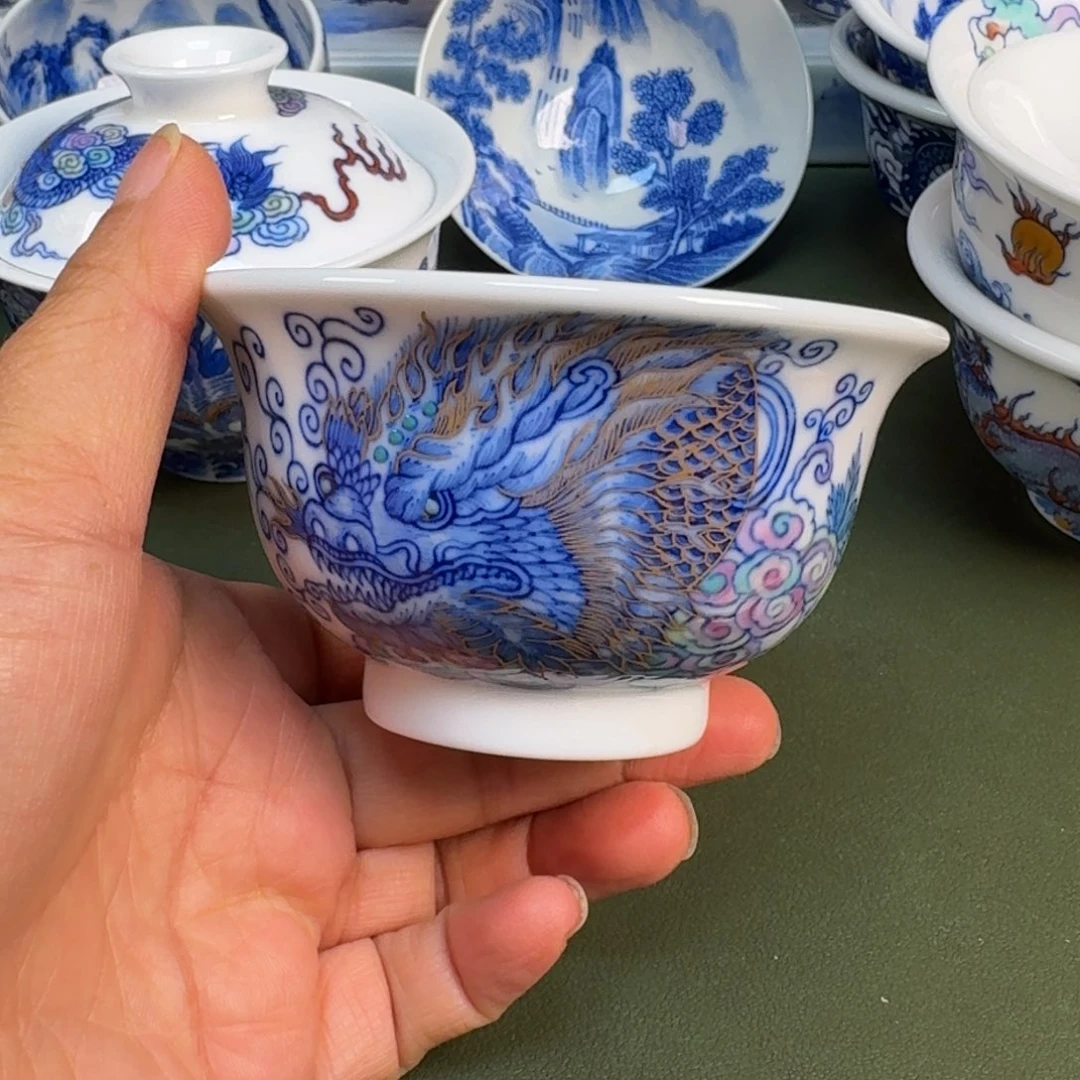 陶景德镇纯手绘茶具圆圆294