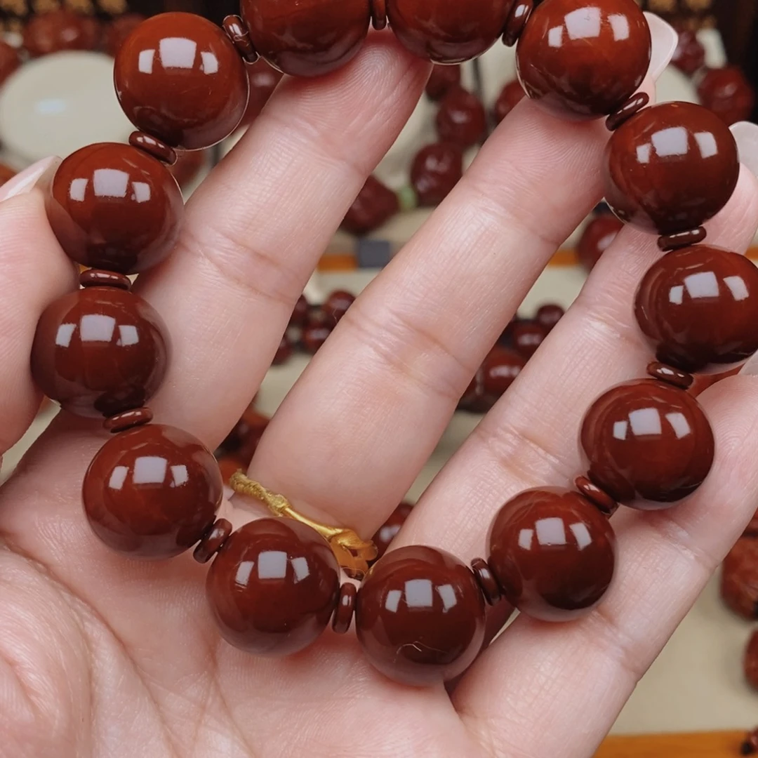 橄榄核吊坠平*安正圆光珠