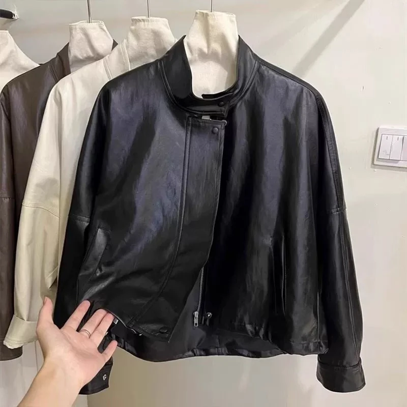 （媛媛严选）2025媛媛定制立领短款皮衣