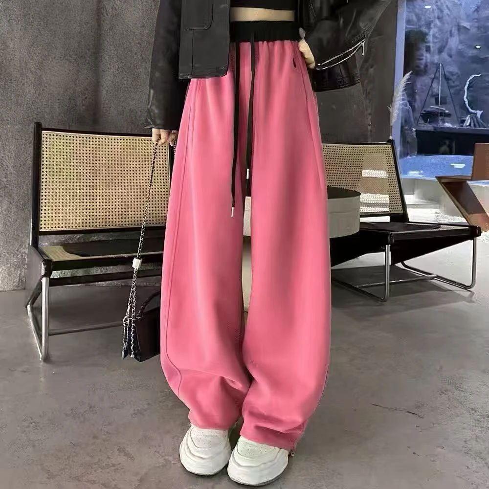 【专柜原单】2025年新款爆款秋冬多巴胺色系高腰阔腿裤