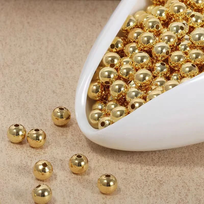 18K卡8mm亮面圆珠DIY配件（拍满10赠1）