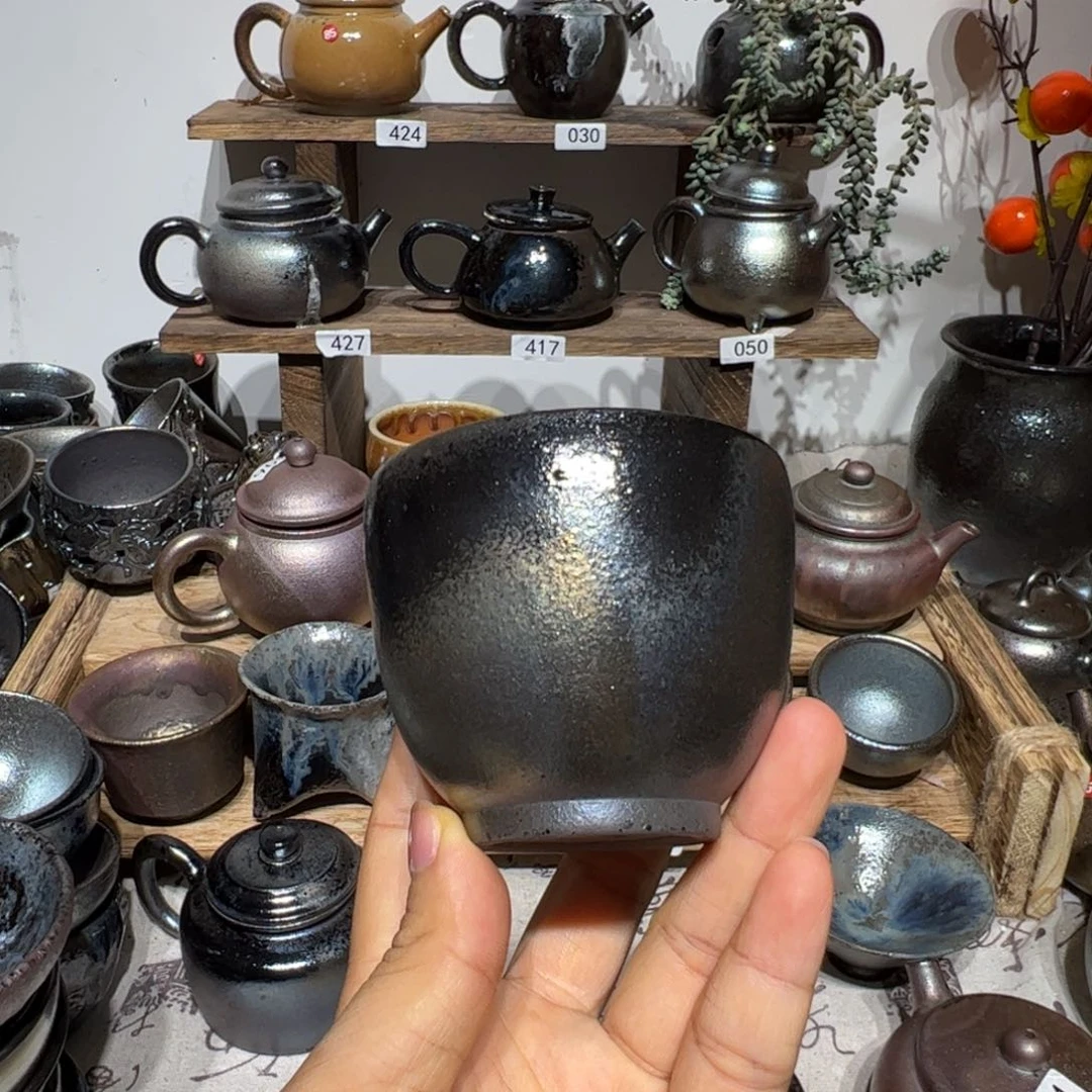 杯建水紫陶紫泥柴烧杯