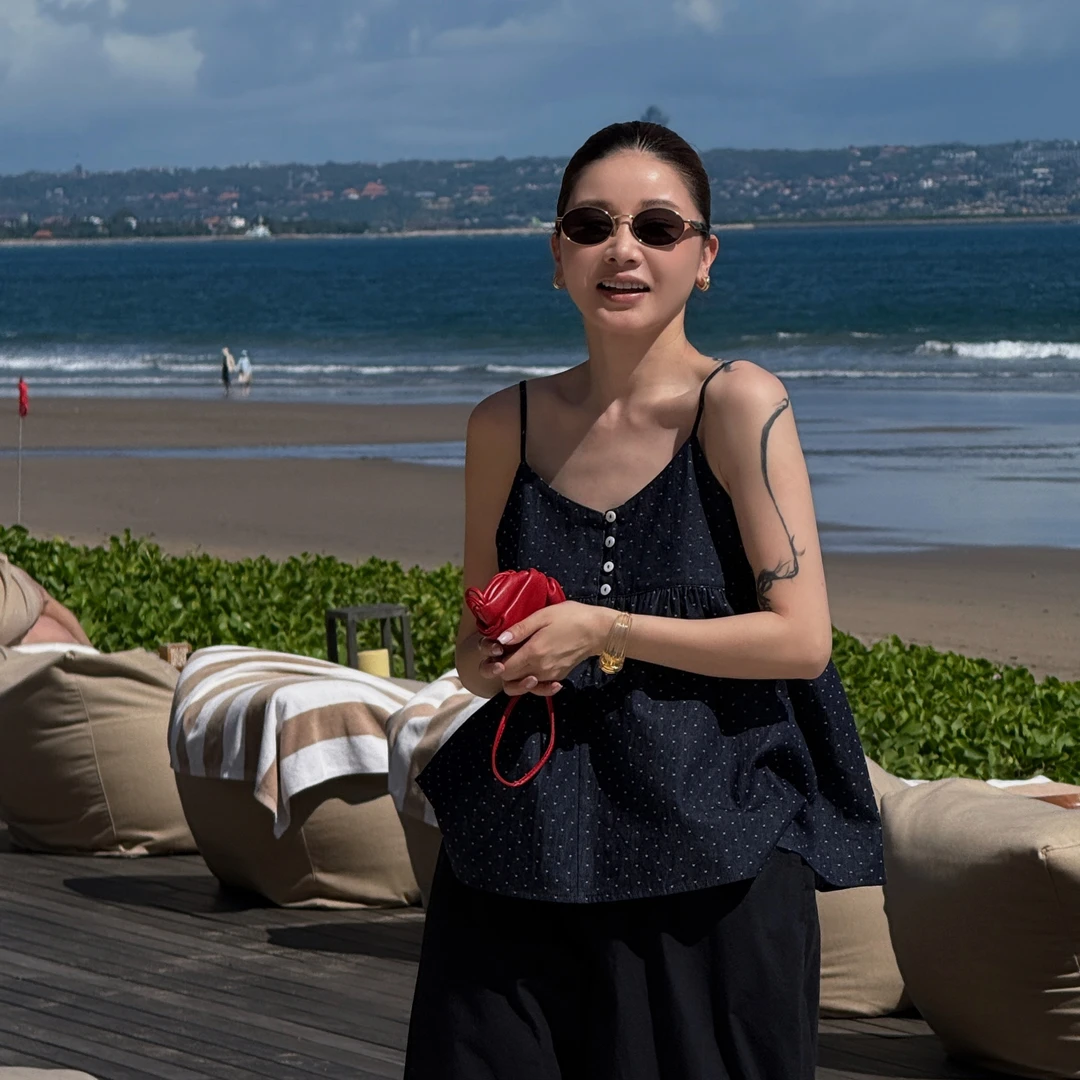 【CHU/2025SSNEW】《飘点》波点吊带上衣XY2523