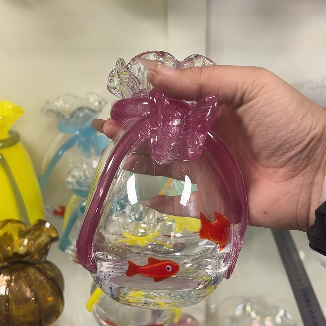 琉璃楽*高14金红琉璃鱼袋子