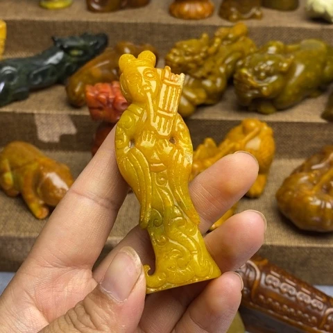 蛇纹石玉未镶嵌颈饰96