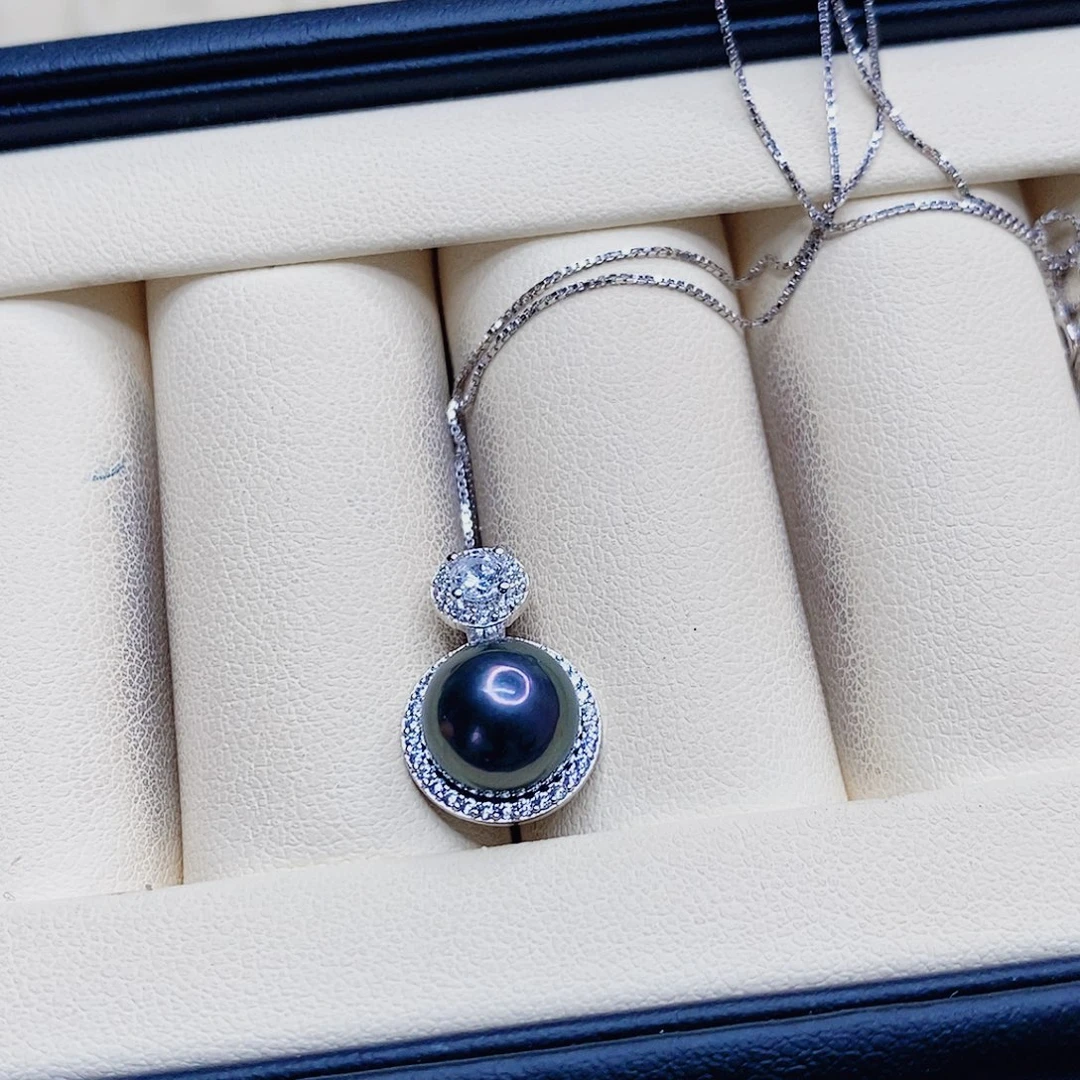 ╭***°吊坠(赠链)海水珍珠银S925镶嵌