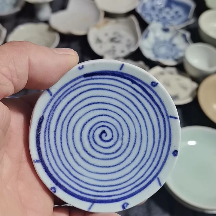 瓷片青花影青杯垫标夲