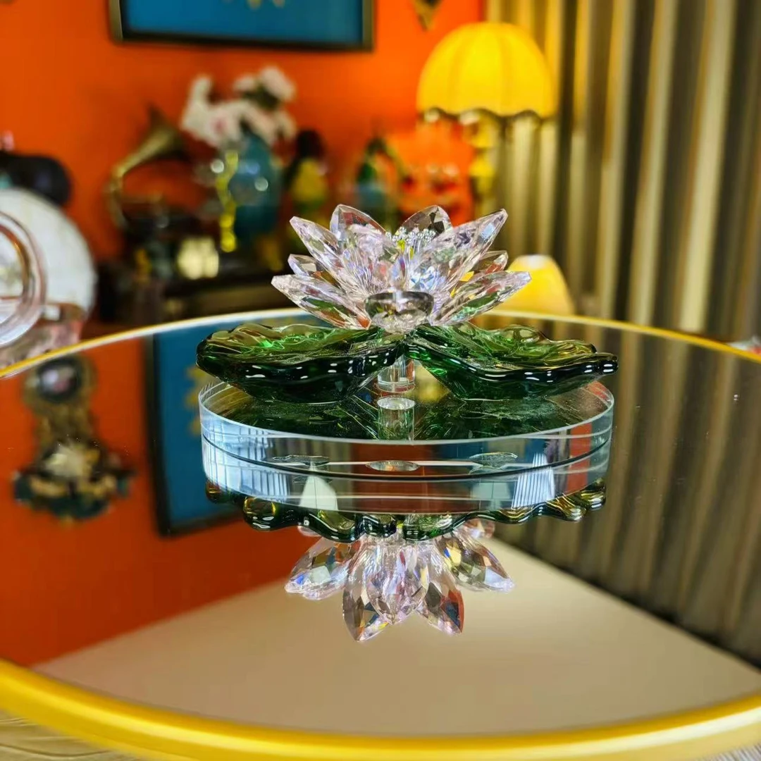 K9水晶睡莲莲花摆件小荷花夏日礼品