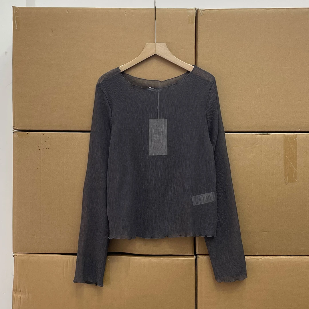 外贸沅货！！夏季新款罩衫 肌理感长袖衬衫 女士防晒衫 打底衫