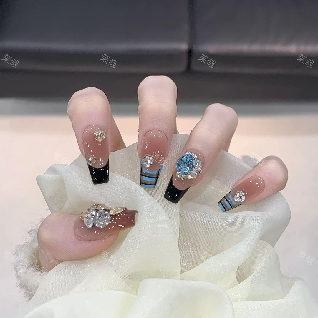 茉哉KK专属【施家全华钻/雾都千金】纯手工定制拆卸穿戴甲A3478