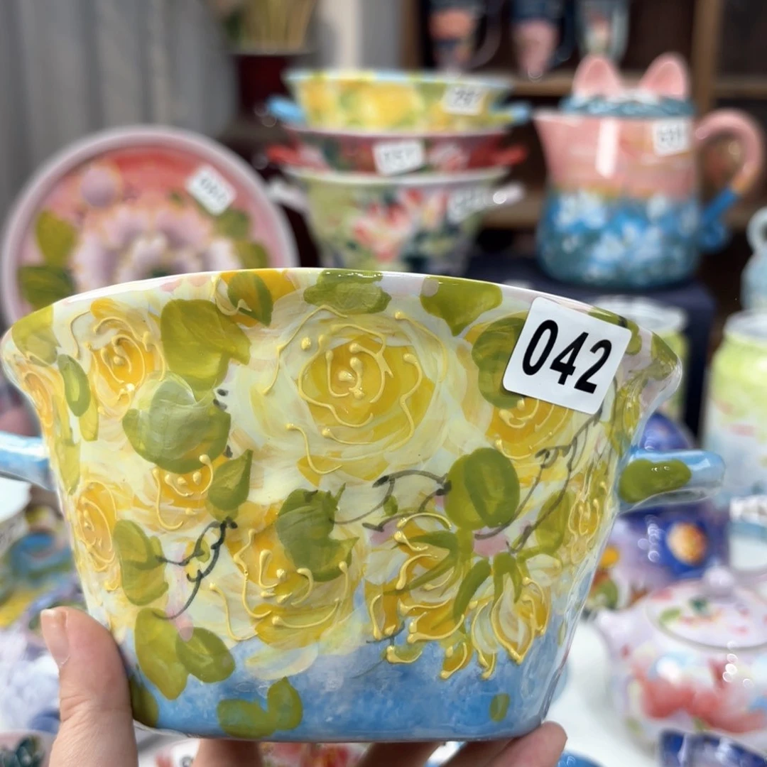 景德镇手绘高温釉下彩陶瓷茶具