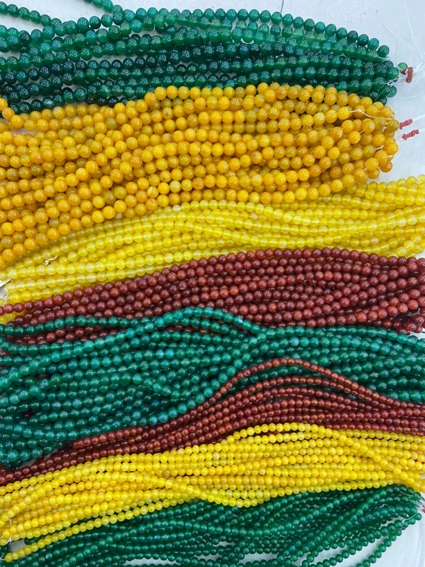 天然玛瑙圆珠半成品散珠DIY手工红玛瑙绿玛瑙黄玛瑙黑玛瑙