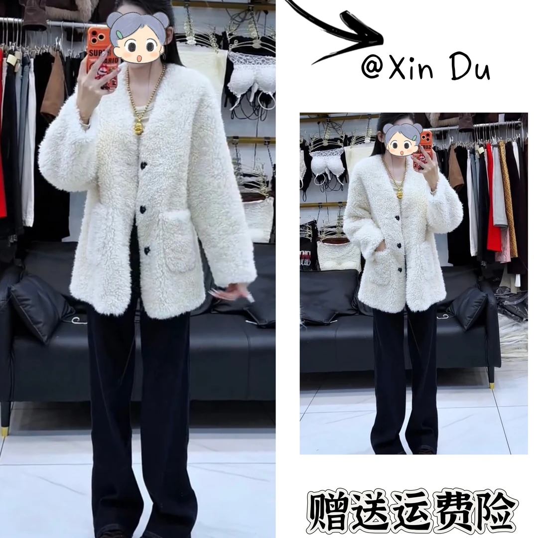 2025秋冬季新款时尚显瘦气质女士网红洋气外套百搭款D24488