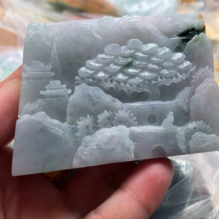 翡翠未镶嵌颈饰保真天然a货翡翠