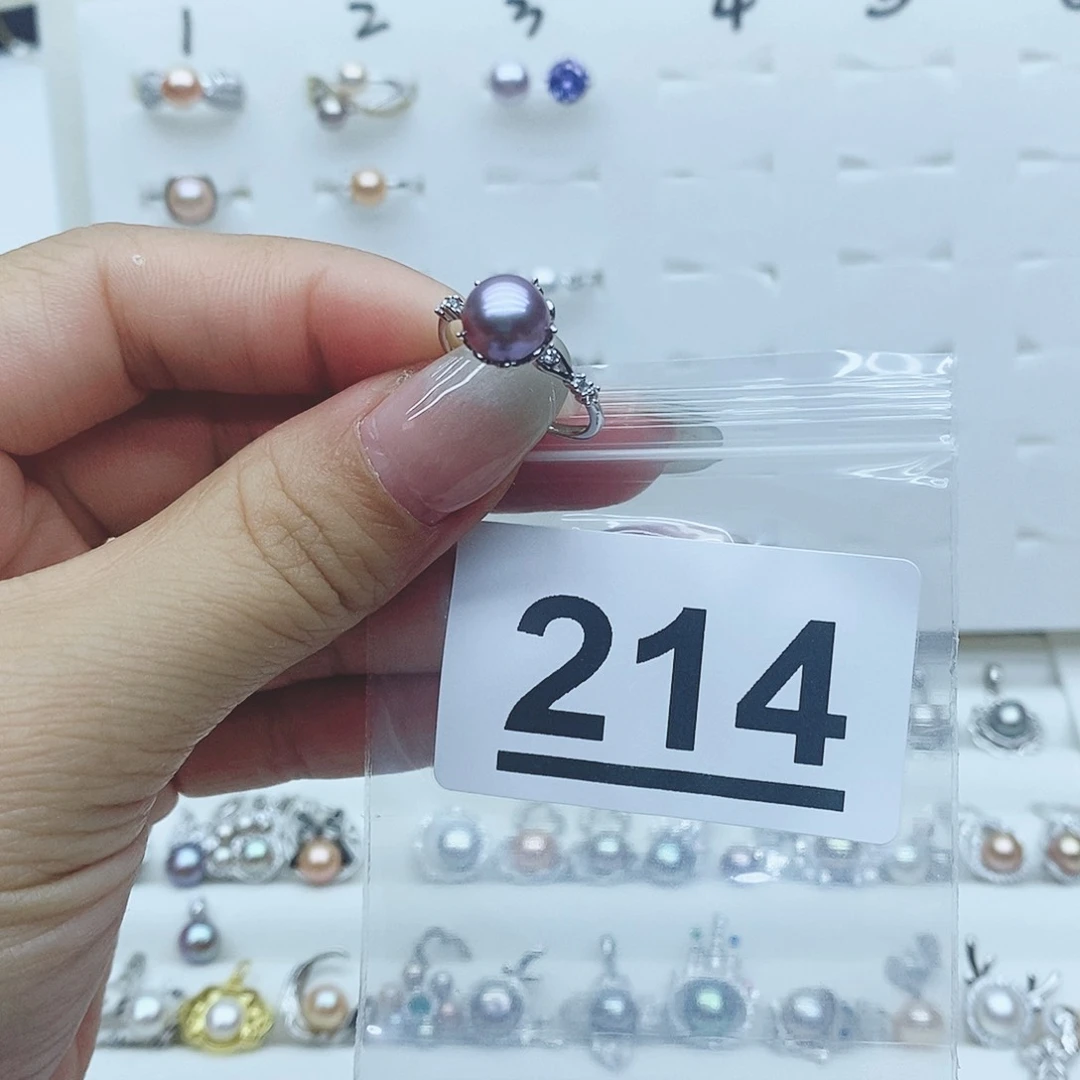 戒指银S925镶嵌淡水珍珠P****布214