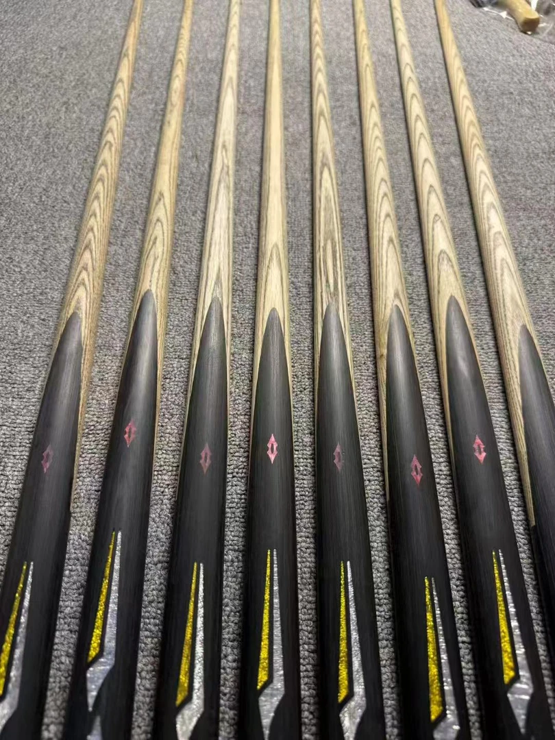 纯手工实木免漆镶嵌款台球杆小头杆会员杆白蜡木台球杆比赛专用