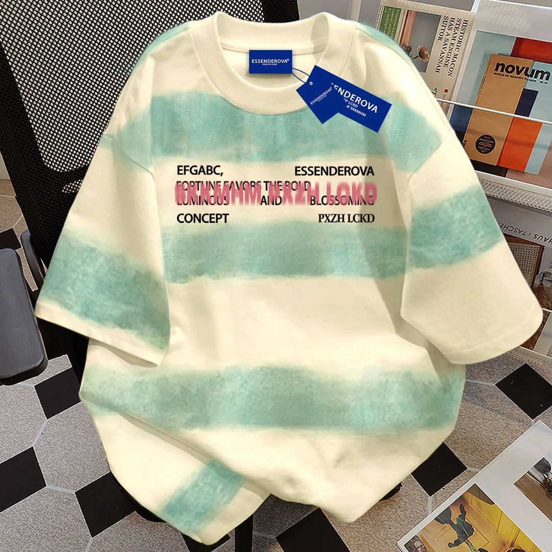 100%纯棉韩系潮牌感短袖t恤男女夏季爆款宽松显瘦圆领情侣上衣服