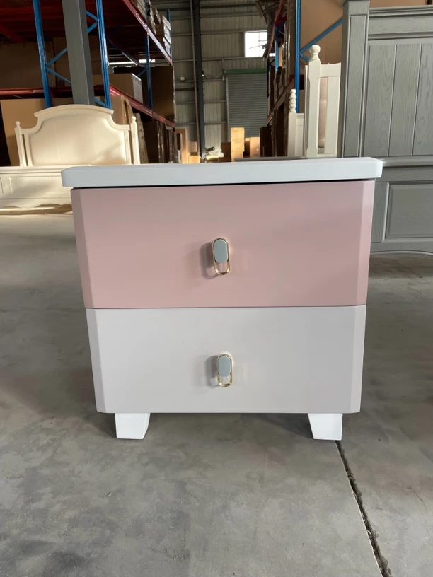 美式轻奢全实木床头柜家用简约抽屉式储物柜卧室白色床边置物柜子