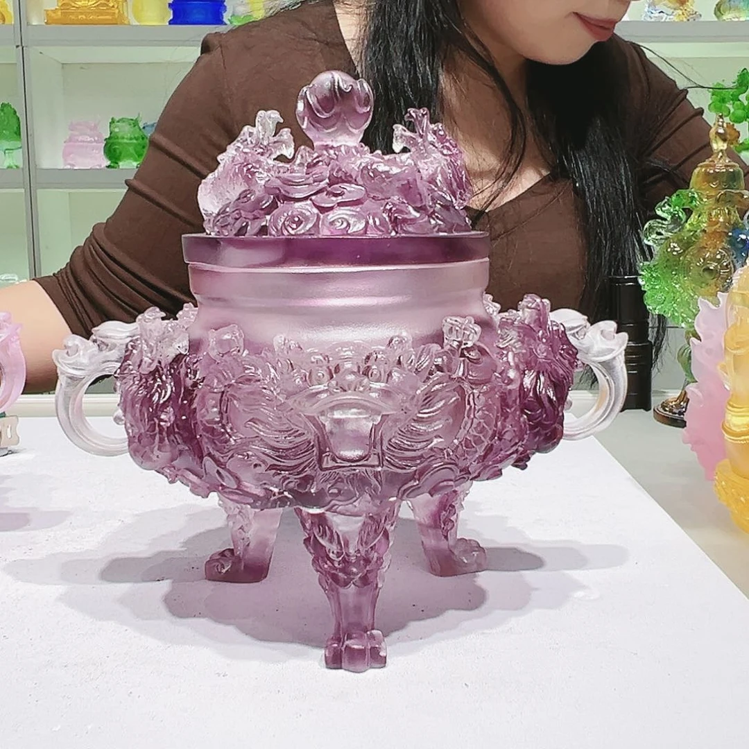【闪购商品】手工艺品琉璃m****o九龙香炉