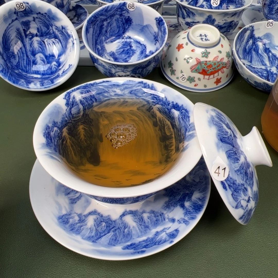 景德镇纯手工纯手绘茶具木木41