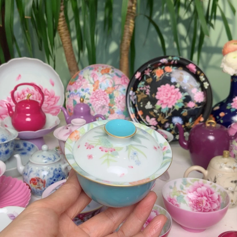 【闪购商品】万花盖碗元宝盖碗