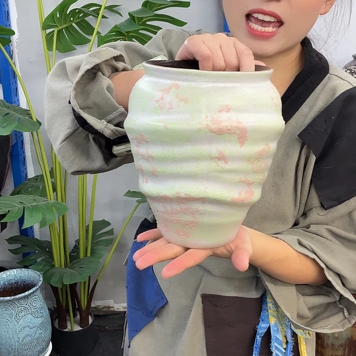14+21 -粗陶花盆有孔