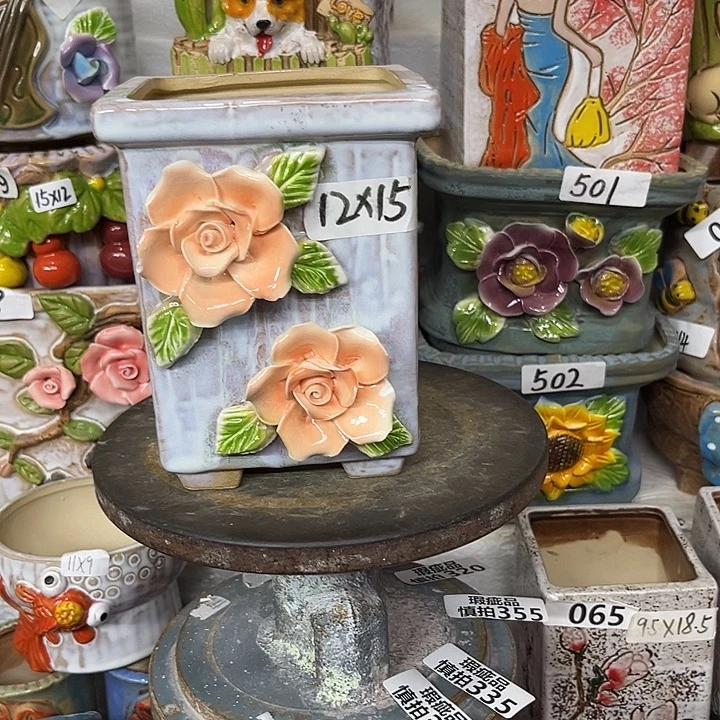 粗陶材质多肉花盆