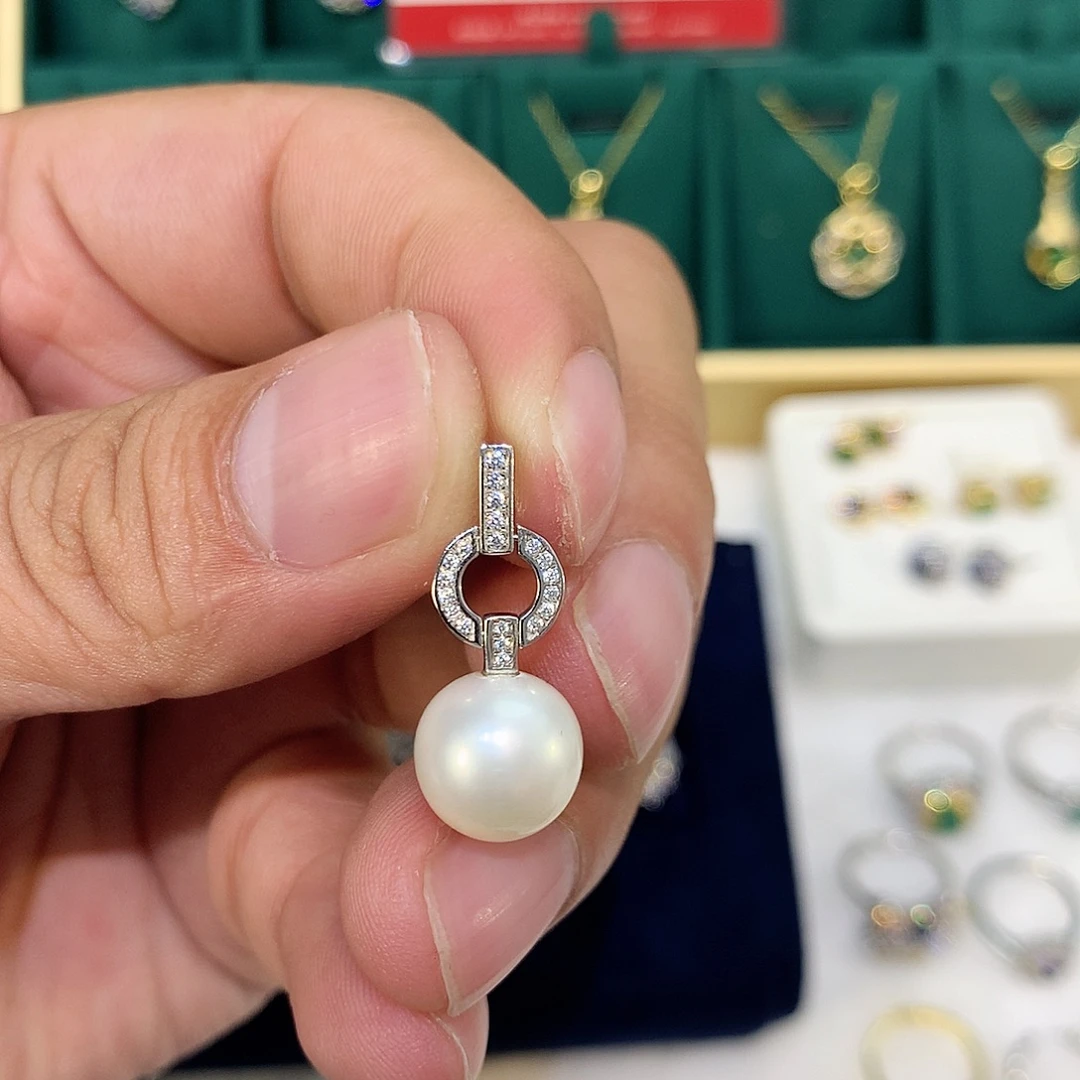 颈饰淡水珍珠银S925镶嵌