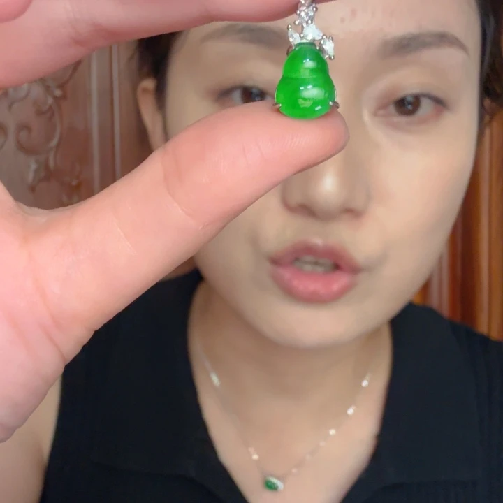 翡翠银S925镶嵌颈饰吊坠