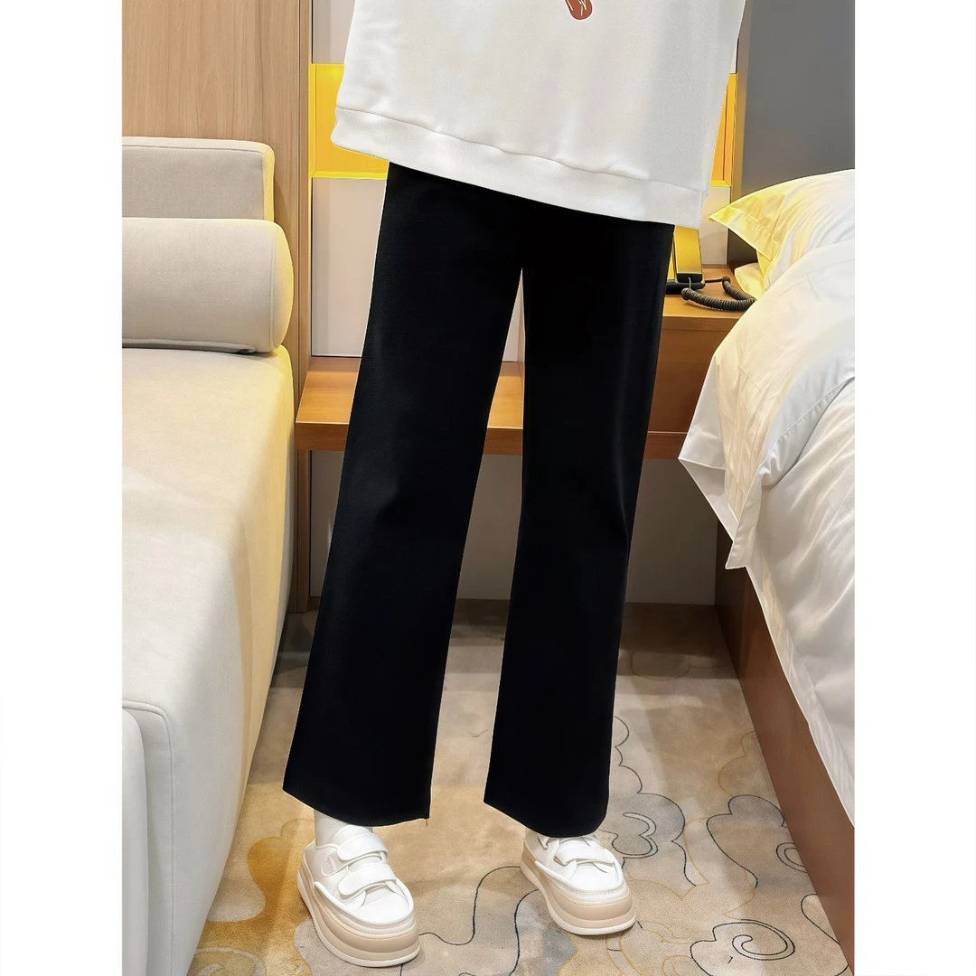 断码捡漏~沿海诗人 / 高弹复古秋冬薄绒烟管裤7413花契200斤胖mm