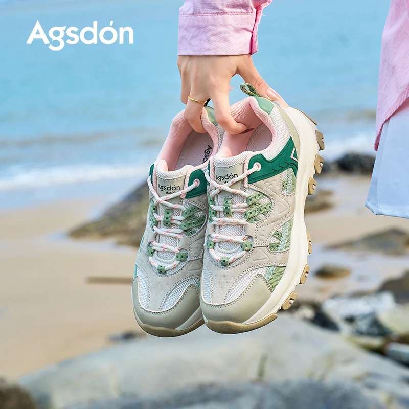 Y奥古狮登厚底老爹鞋女2025新款夏季百搭薄款透气户外登山运动鞋Y