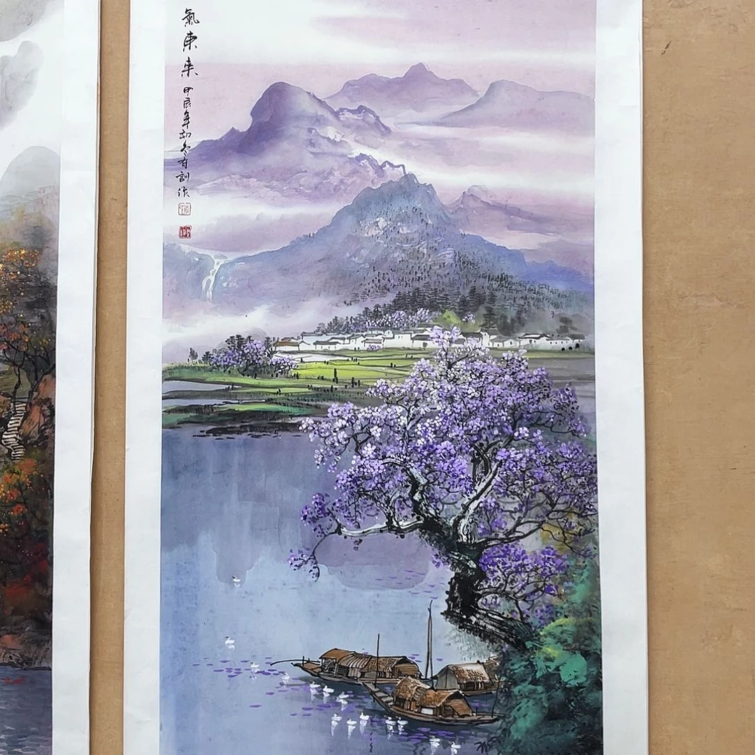 国画手绘国画精品山水，李有训，画心价
