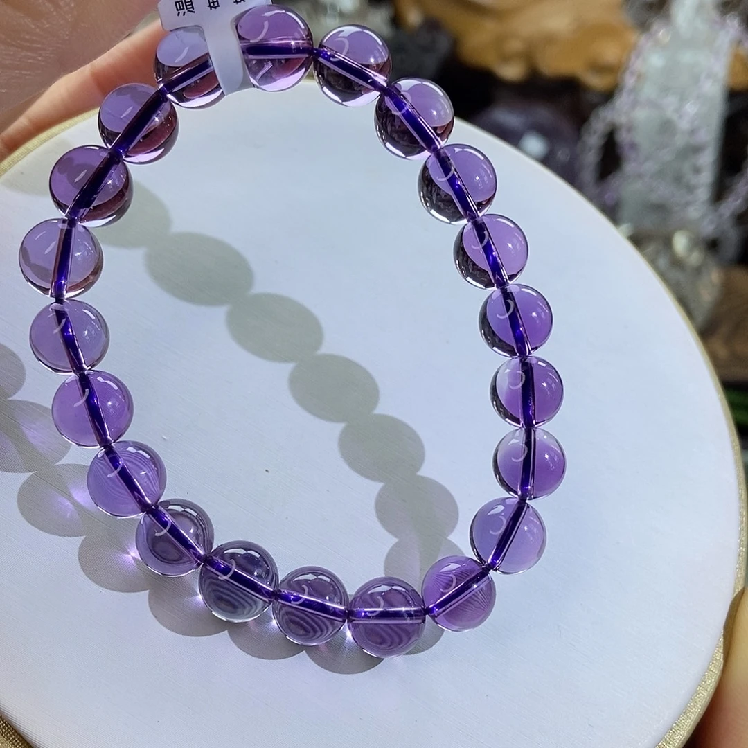 未镶嵌水晶套链紫水晶手链