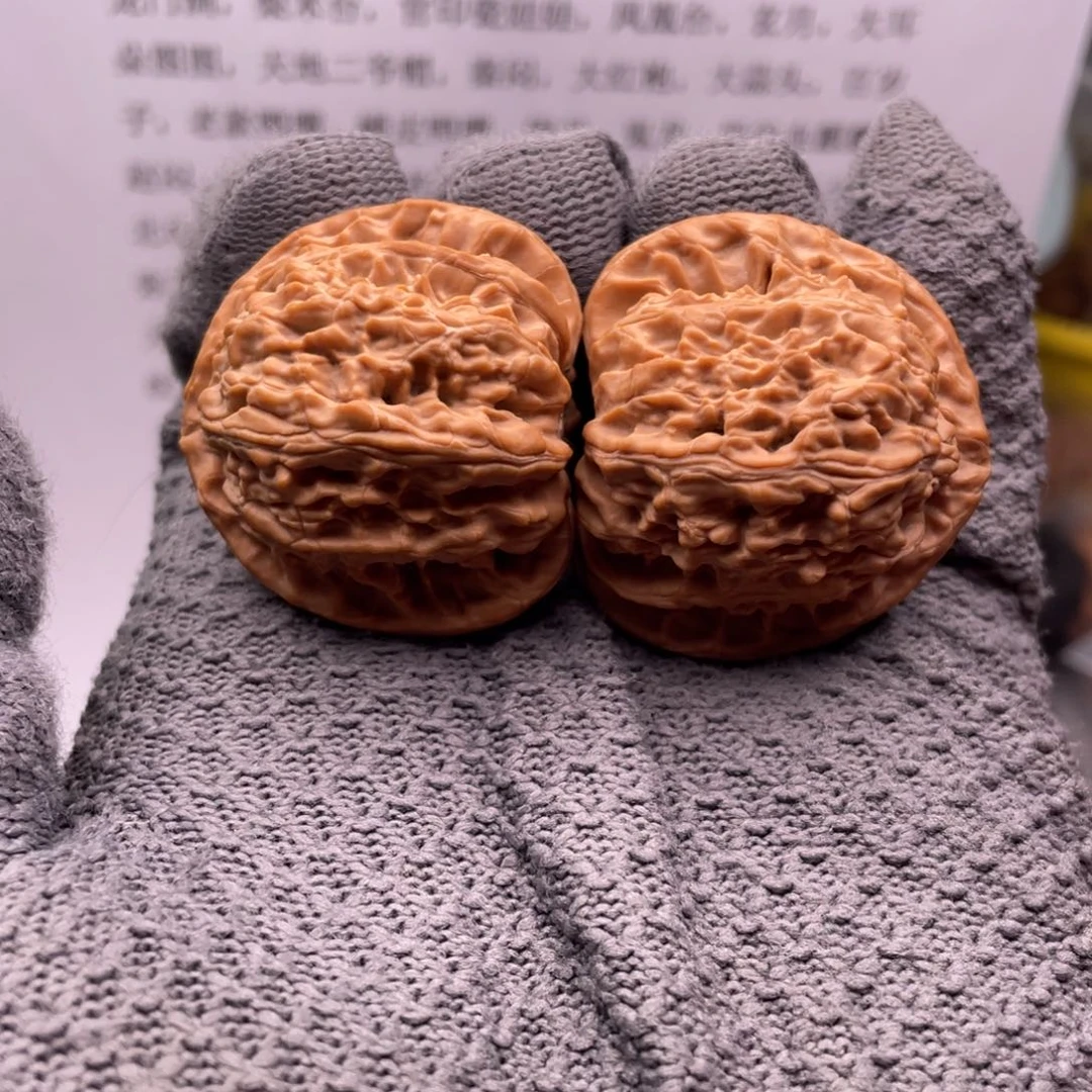 吊坠文玩核桃40全品无修白狮子