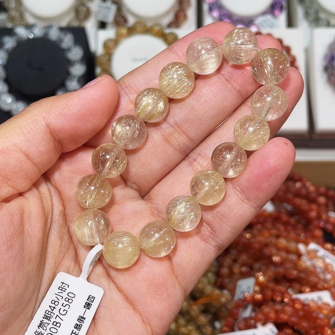 余***心手链发晶未镶嵌维纳斯金发晶11.5mm