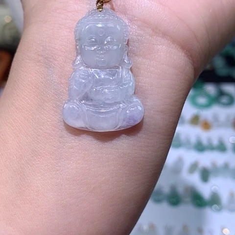 颈饰18K金镶嵌翡翠