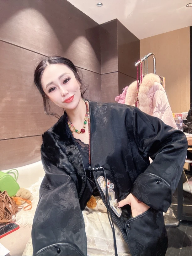 6768#《龙袍外套》百搭宽松复古中式棉服外套网红新中式