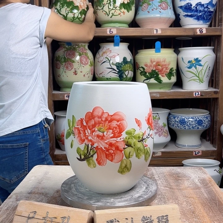 陶瓷但盆牡丹新款新款新款陶瓷