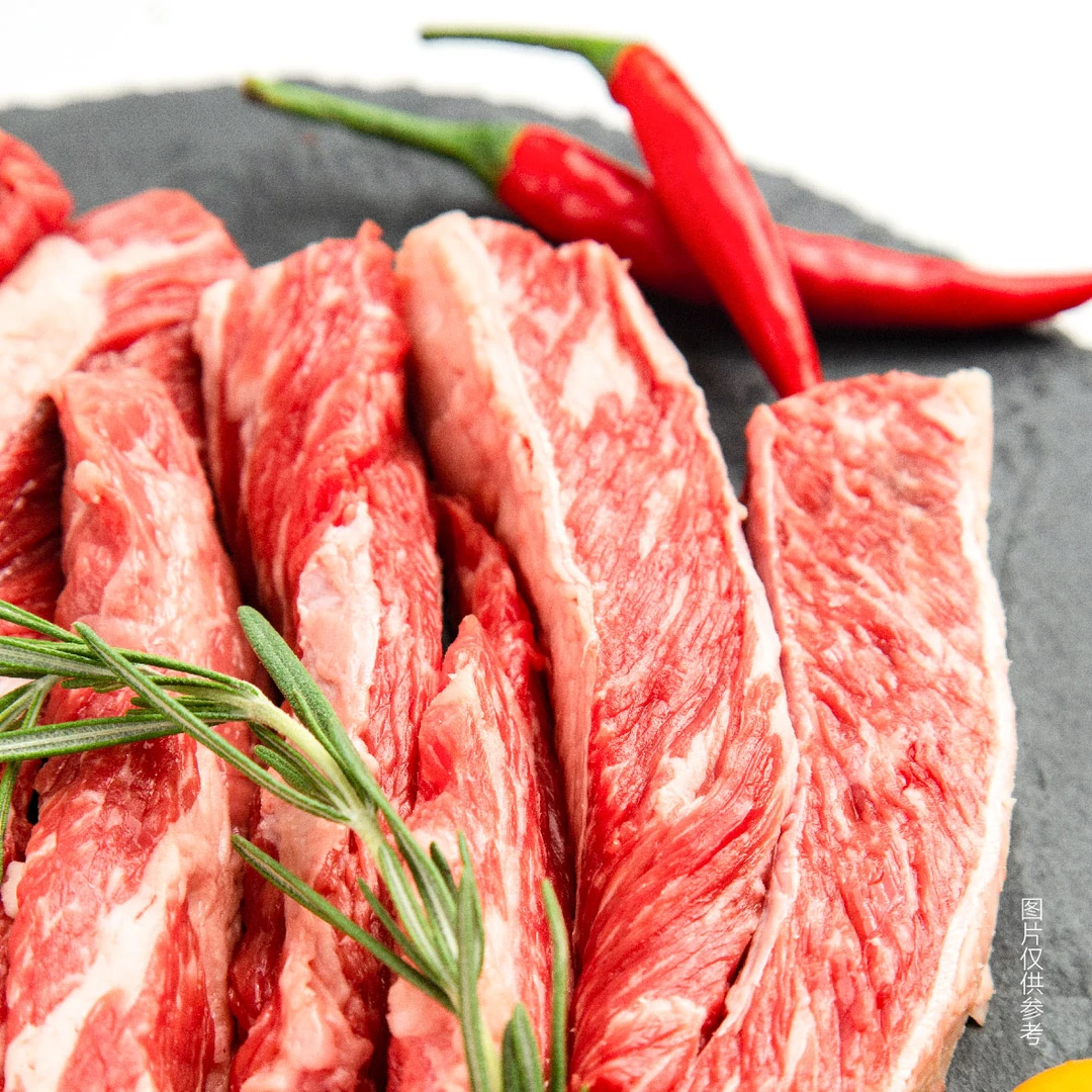 草原安格斯去骨牛肋条1kg脂香鲜嫩适合清炖红烧烤肉