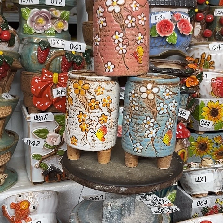紫砂花盆粗陶材质多肉花盆