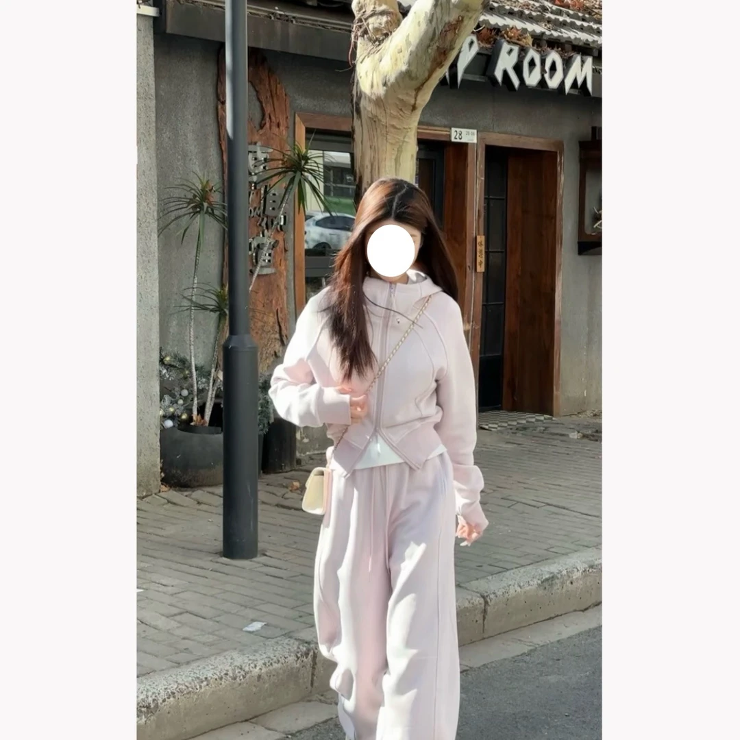 秋冬新款网红爆款时尚卫衣套装气质百搭休闲运动套装女AM26013