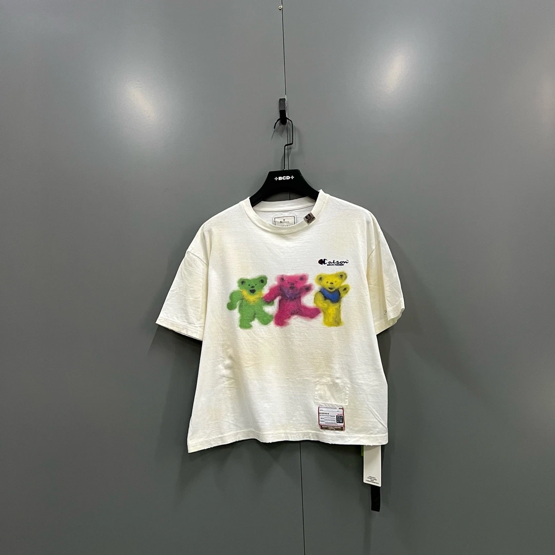 99新 maje z MIHARAYASUHIRO做旧卡通图案印花短袖36码/607050