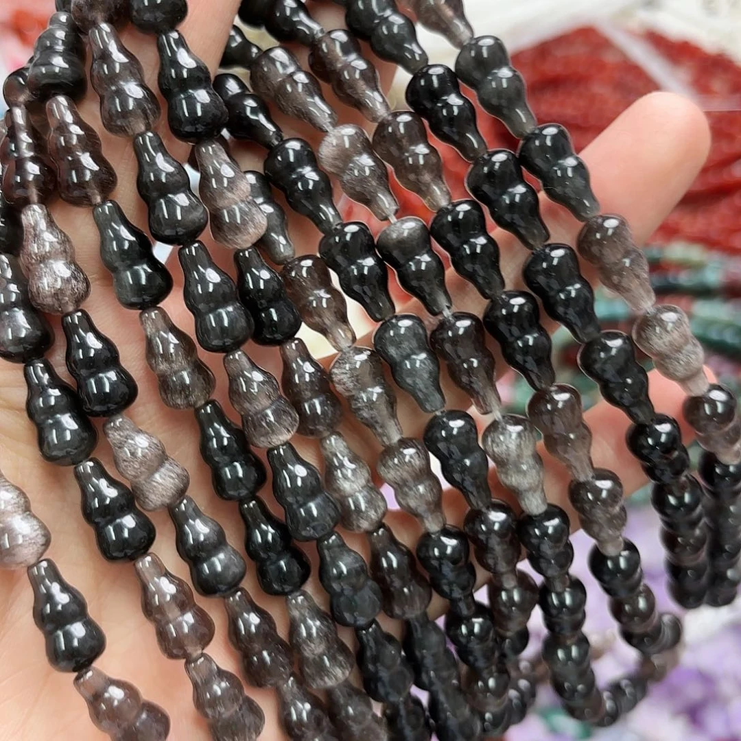 玛瑙/玉髓未镶嵌珠宝半成品8×14银耀葫芦一条