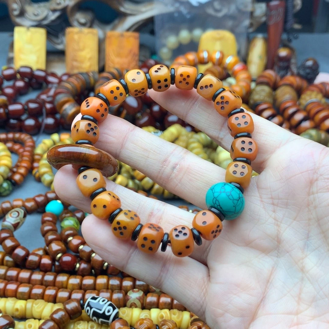 手串/手链牛骨牦牛骨骰子手串