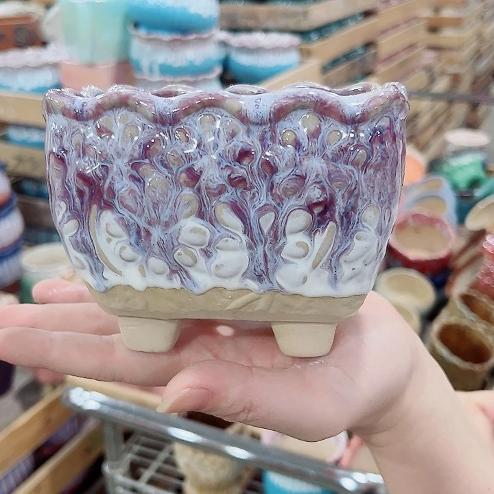 有孔.凑单10元陶瓷花盆发货！