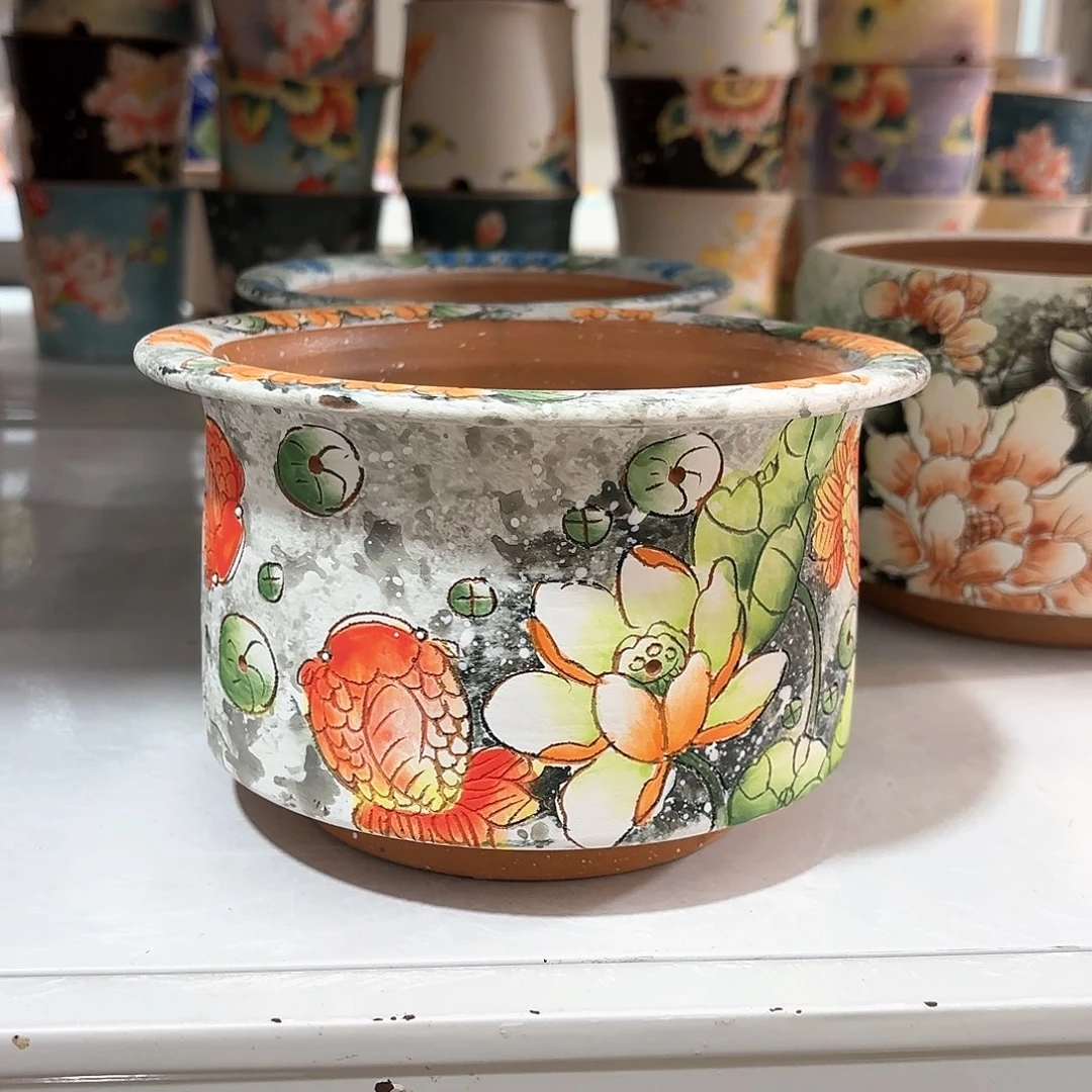 紫砂花盆手工花盆默认微瑕13/10