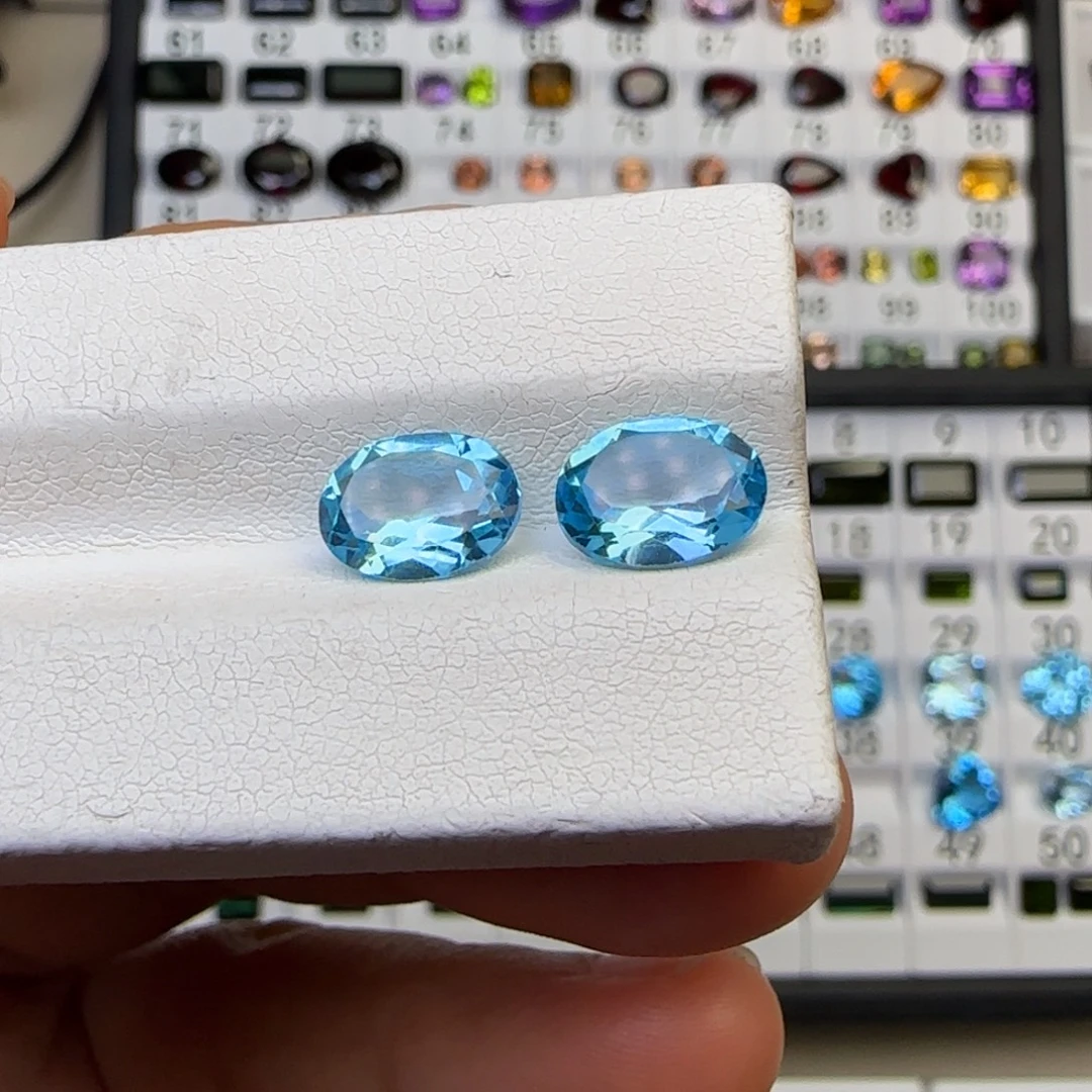 托帕石裸石7*9mm 多样性随机发一颗