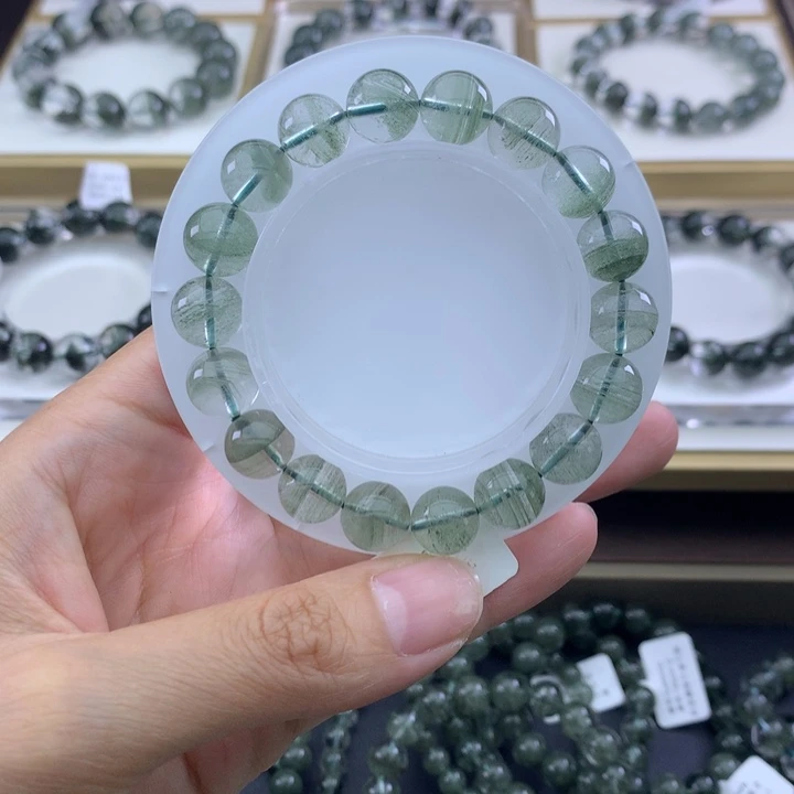 水晶手链未镶嵌金**～绿幽灵