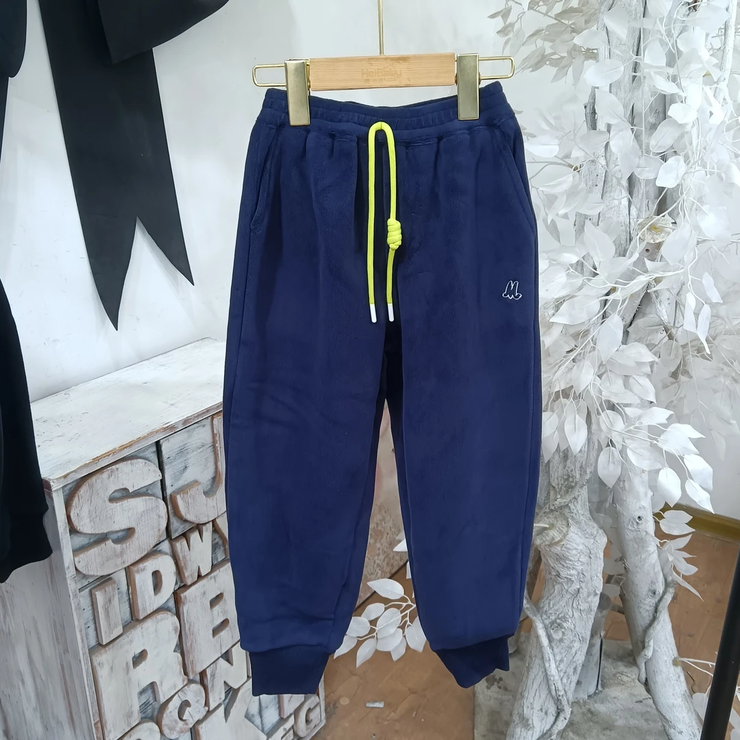 O504藏青色双面绒裤子