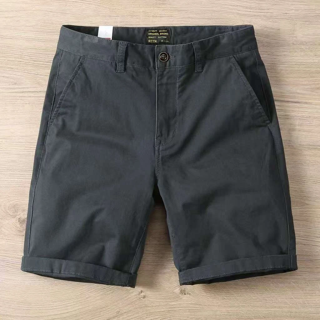 美式休闲五分裤男士夏季薄款潮流外穿爸爸中裤宽松中年西装短裤